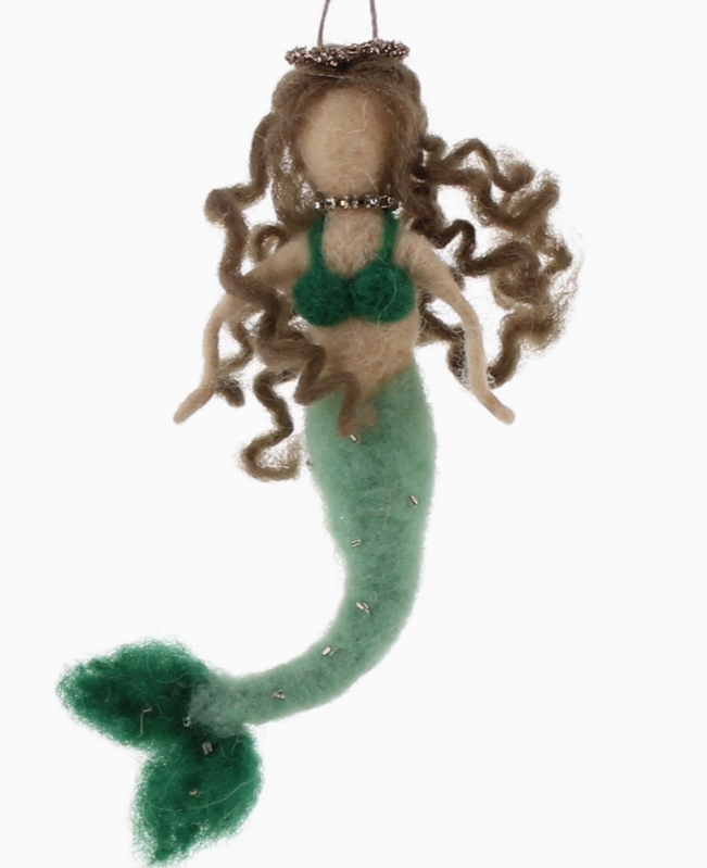 Felt Mermaid Ornament - The Kemble Shop