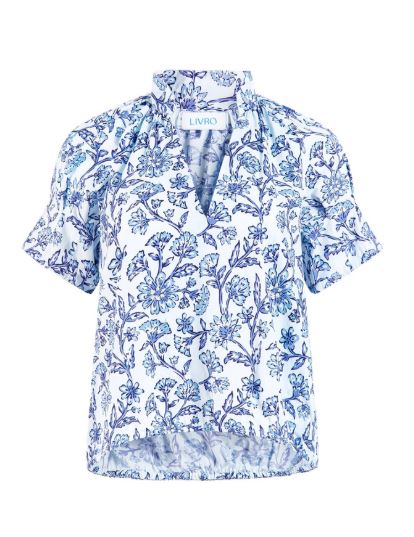 Blue Foral Merritt Top- Livro - The Kemble Shop