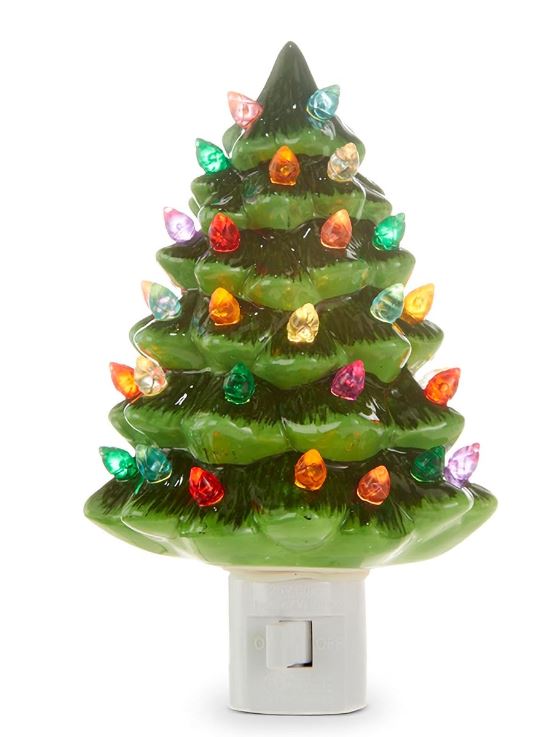 Vintage Green Tree Night Light - 6" - The Kemble Shop