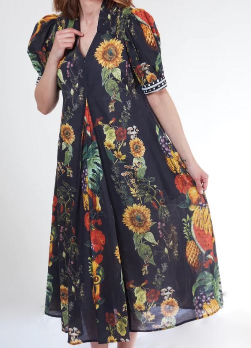 Dizzy Lizzie - Black Sunflower Montauk Dress - The Kemble Shop