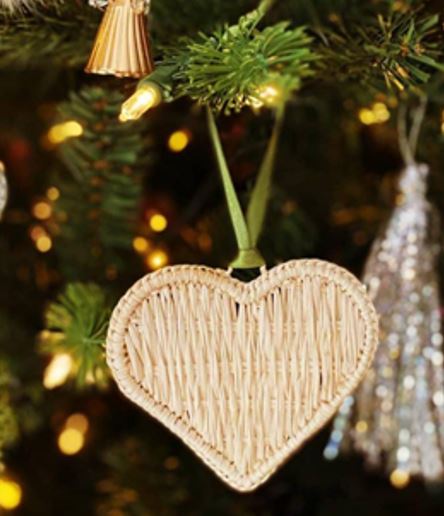 Rattan Heart Ornament - The Kemble Shop