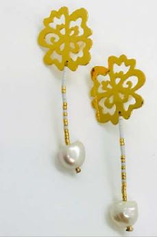 Martha Duran - ORCHID EARRINGS/GP  18 Kt. GOLD-PLATED - The Kemble Shop