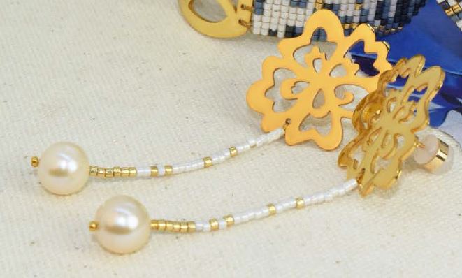 Martha Duran - ORCHID EARRINGS/GP  18 Kt. GOLD-PLATED - The Kemble Shop
