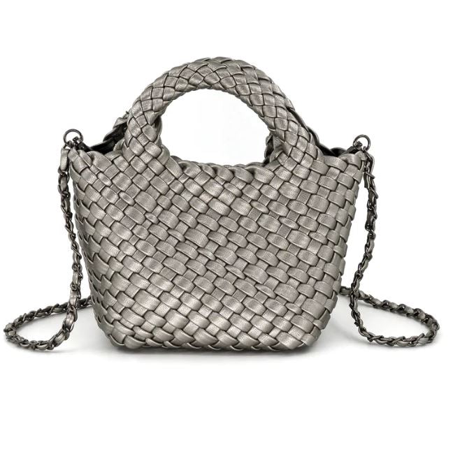 Bags & Totes - Woven Mini Tote w/Strap & Insert - The Kemble Shop