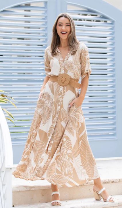 Princess Dress / Natural Palm - Walker & Wade - The Kemble Shop
