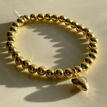 Puffy Bauble Heart Bracelet - Idalia - The Kemble Shop