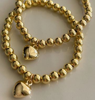 Puffy Bauble Heart Bracelet - Idalia - The Kemble Shop