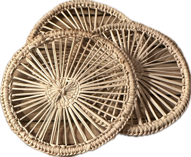 Rattan  Coasters - various shapes - The Kemble Shop