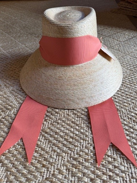 Wildflower Hat | Coral Ribbon | Sarah Bray Bermuda - The Kemble Shop