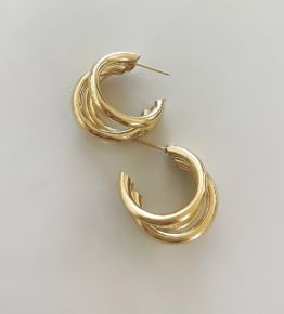 Idalia - Triple Twisted Hoop - The Kemble Shop