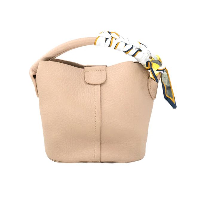 Beige Mini Tote w/Scarf