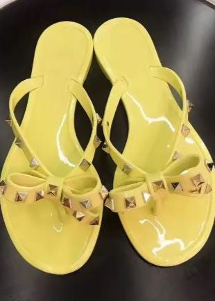 Jelly Studded Flip-Flop Sandal | Yellow - The Kemble Shop