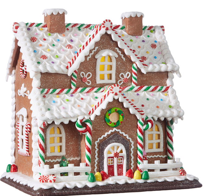 Lighted Ginger Bread House - 12.25" - The Kemble Shop