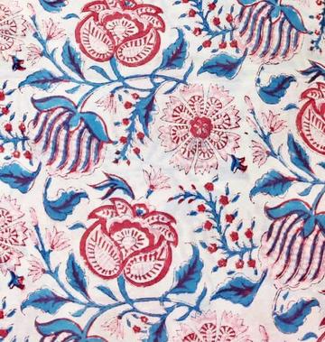 Jamie Red & Blue Floral Mini Shirt Dress - The Kemble Shop