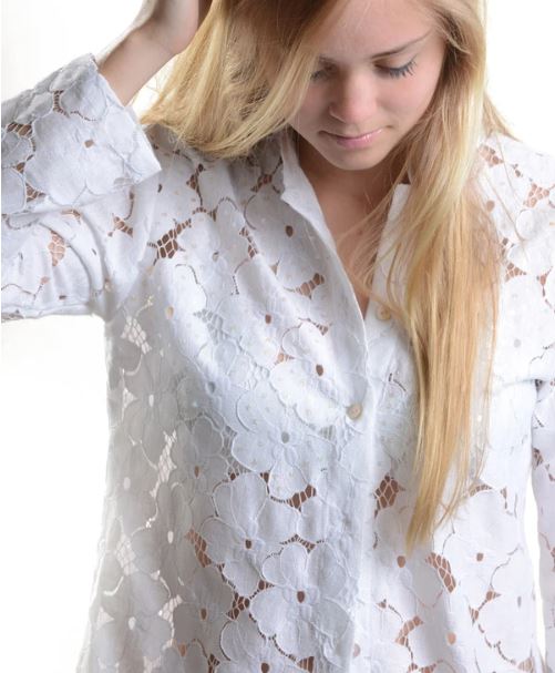 Bali Beach Blazer / White Lace - Walker & Wade - The Kemble Shop