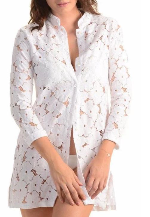 Bali Beach Blazer / White Lace - Walker & Wade - The Kemble Shop