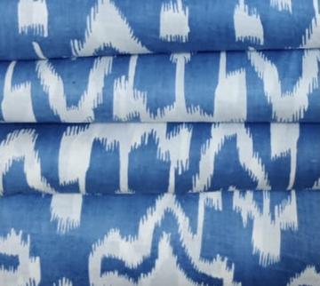 Mimi Sleeveless Long Blue Ikat Shirt Dress - The Kemble Shop