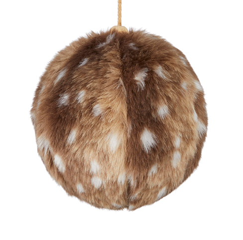 5" Fawn Fur Ball Ornament - The Kemble Shop
