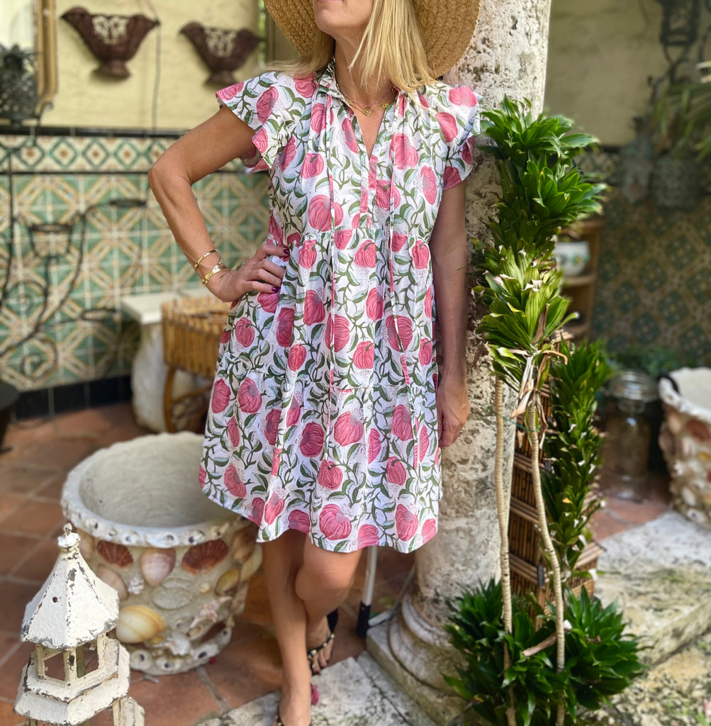 Pink Pomegranate Liza Dress - The Kemble Shop