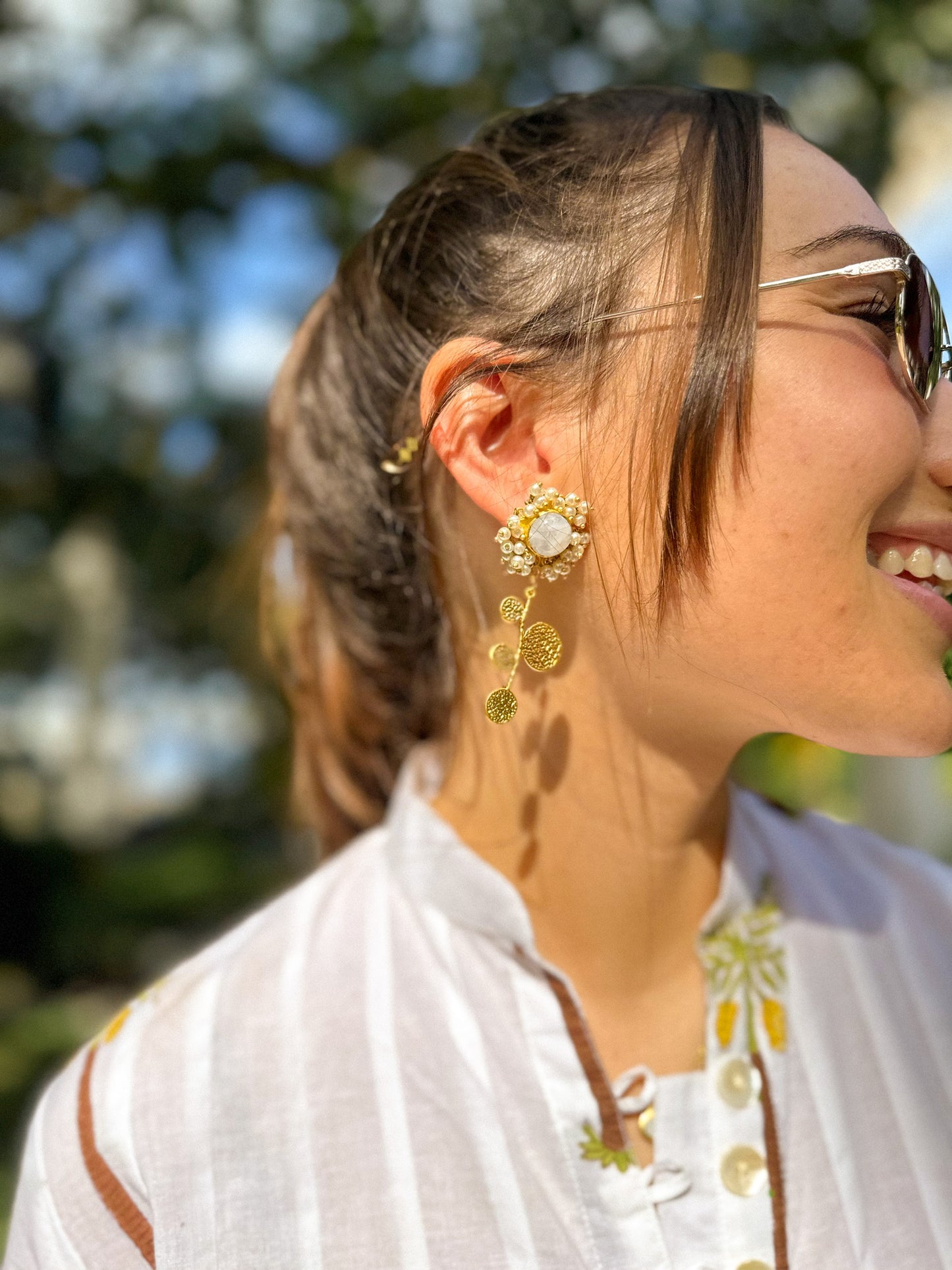 Moonstone En Fluer Clips - by Meg Carter - The Kemble Shop