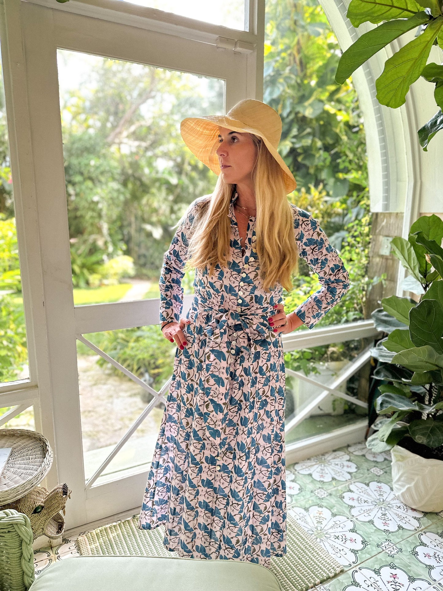Palm Beach Tunic Dress | Royal Poppy Garden The Kemble Shop Palm Beach Tunic Dress | Royal Poppy Garden The Kemble Shop