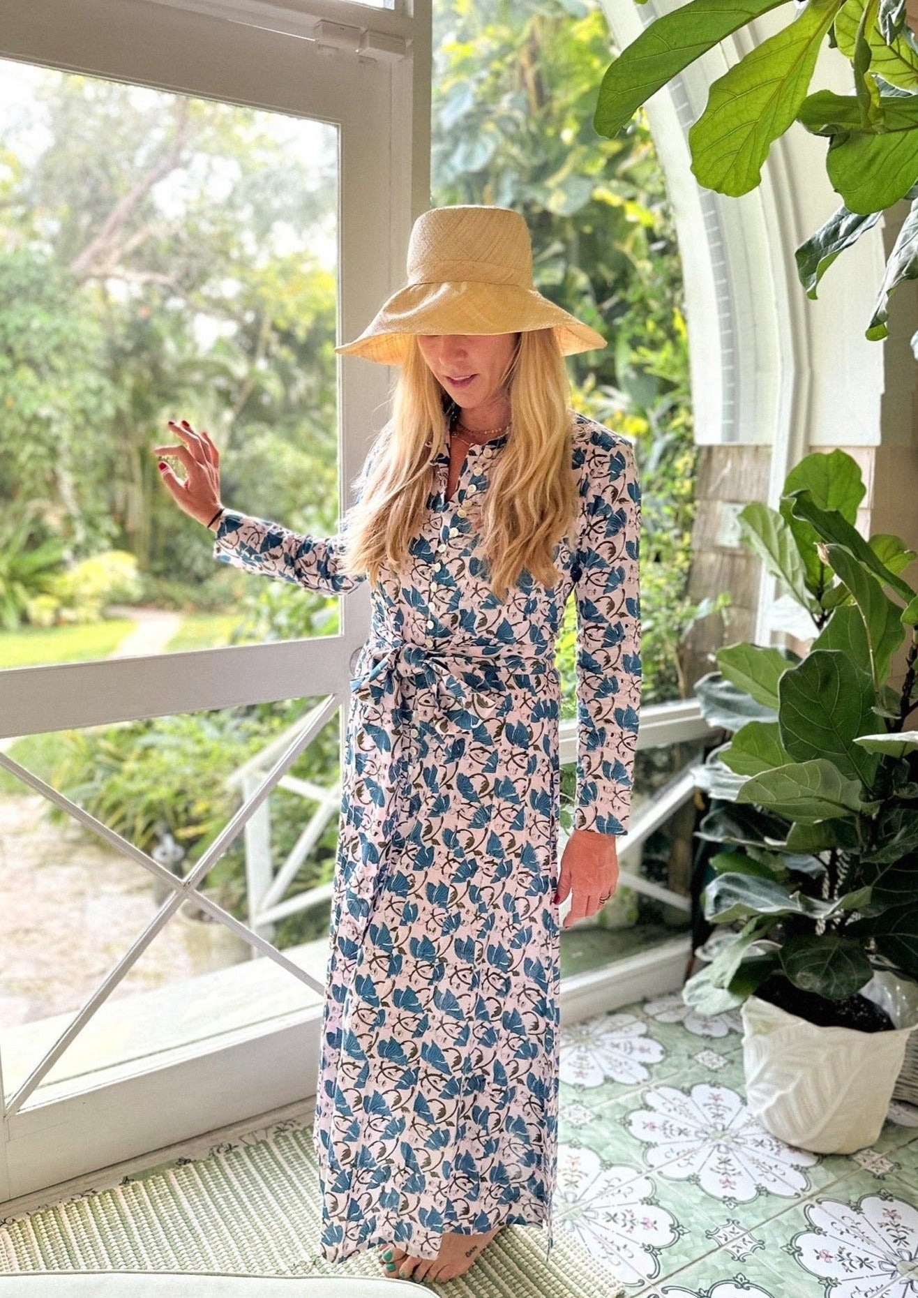 Royal Poppy Garden Palm Beach Tunic Dress - The Kemble Shop