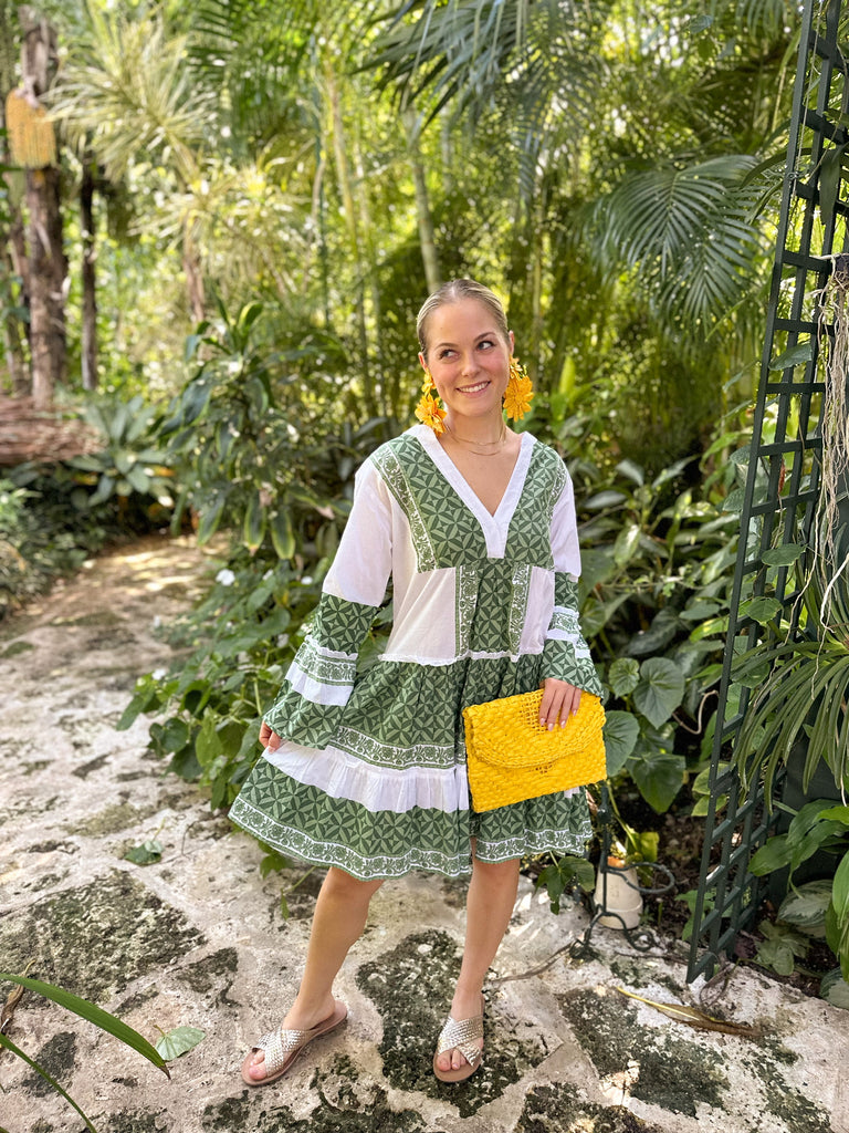 Salma Dress Deep Green - The Kemble Shop