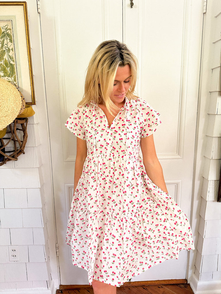 Liza Dress - Cherry - The Kemble Shop