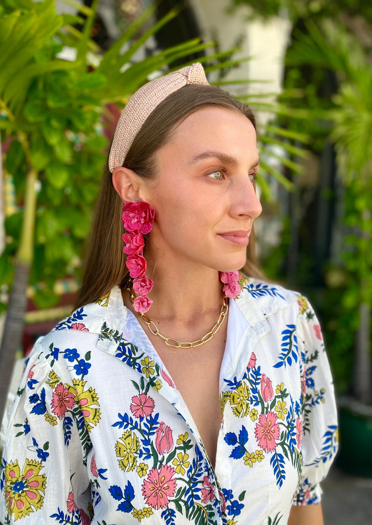 Rose Bush Flower Drop Earrings - The Kemble Shop
