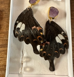 Uniquellery Extraordinary Morpho Butterfly Wing Earrings - The Kemble Shop