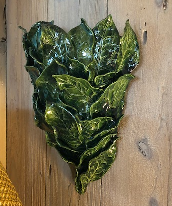 Large Ceramic Sea Grape Leaf Wall Planter - The Kemble Shop