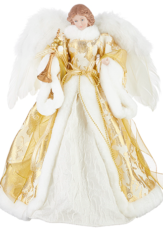 Golden Angel Tree Topper - 16.25" - The Kemble Shop