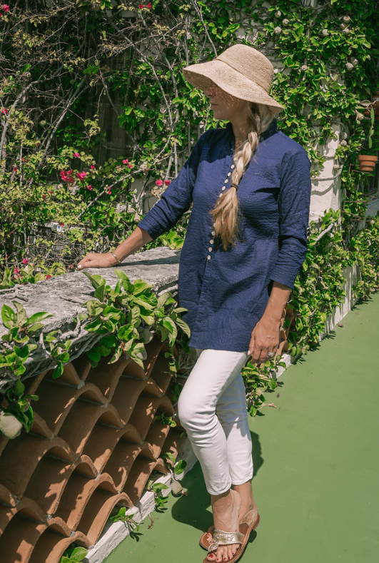 Solid Navy Palm Beach Tunic - The Kemble Shop