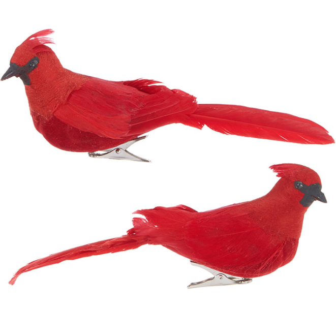 Clip-On Cardinal Ornament - 4.5" - The Kemble Shop