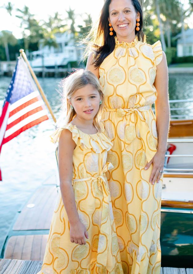Children's Yellow Lemon Print Temptation Dress - Kate Leigh - The Kemble Shop
