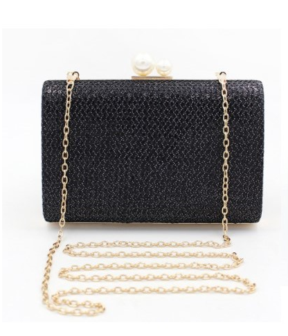 Carmella Black Raffia Clutch - The Kemble Shop