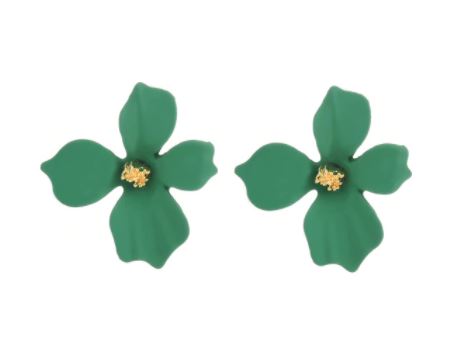 Green Floral Earrings - The Kemble Shop