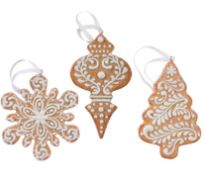 White Icing Gingerbread Ornament - 4.5" - The Kemble Shop
