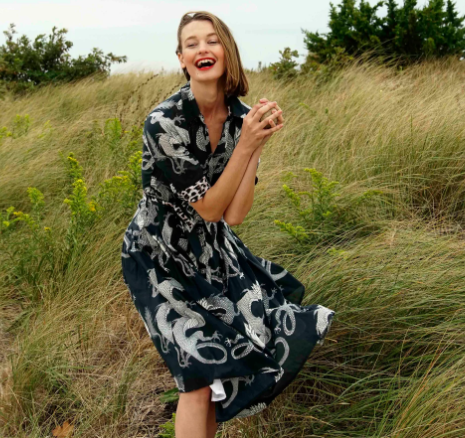 Mrs Maisel Black Dragon Dress - The Kemble Shop