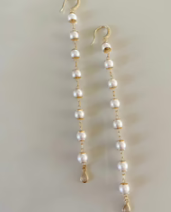 Ellie Pearl Drop Earrings - Idalia - The Kemble Shop