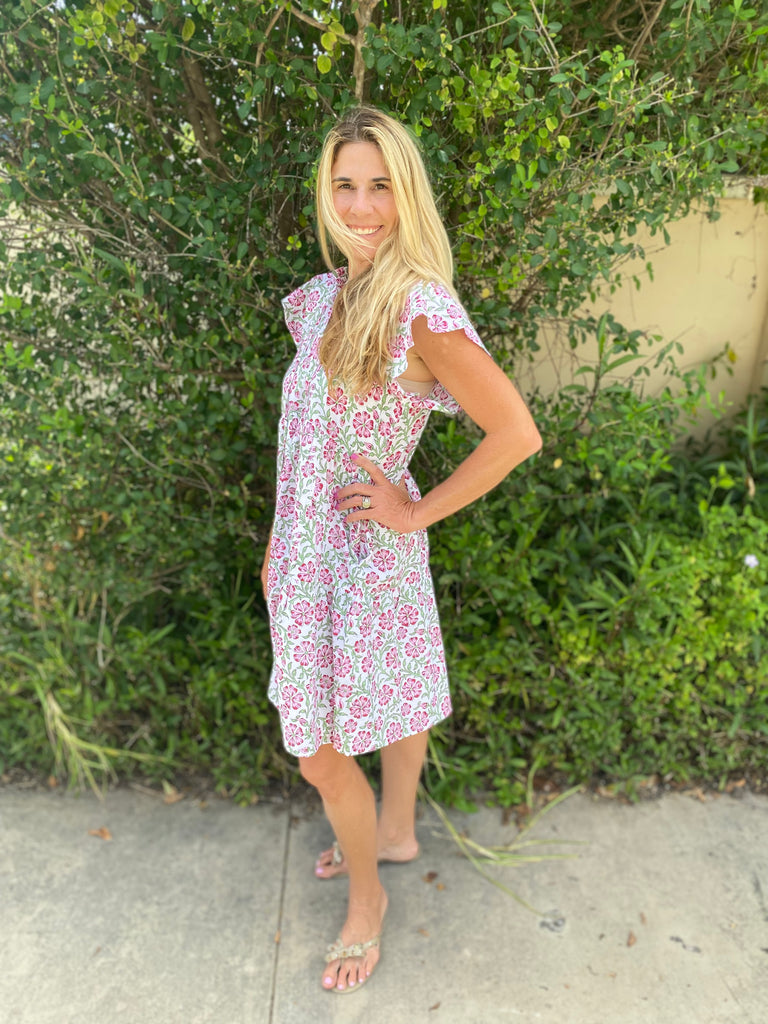 Pink Daisy Liza Dress - The Kemble Shop