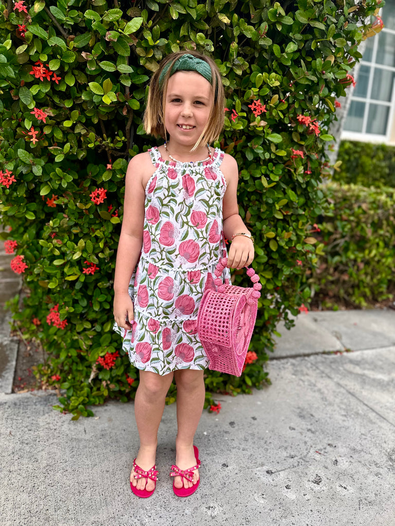 Daisy Pomegranate Girls Ric Rac Sundress - The Kemble Shop