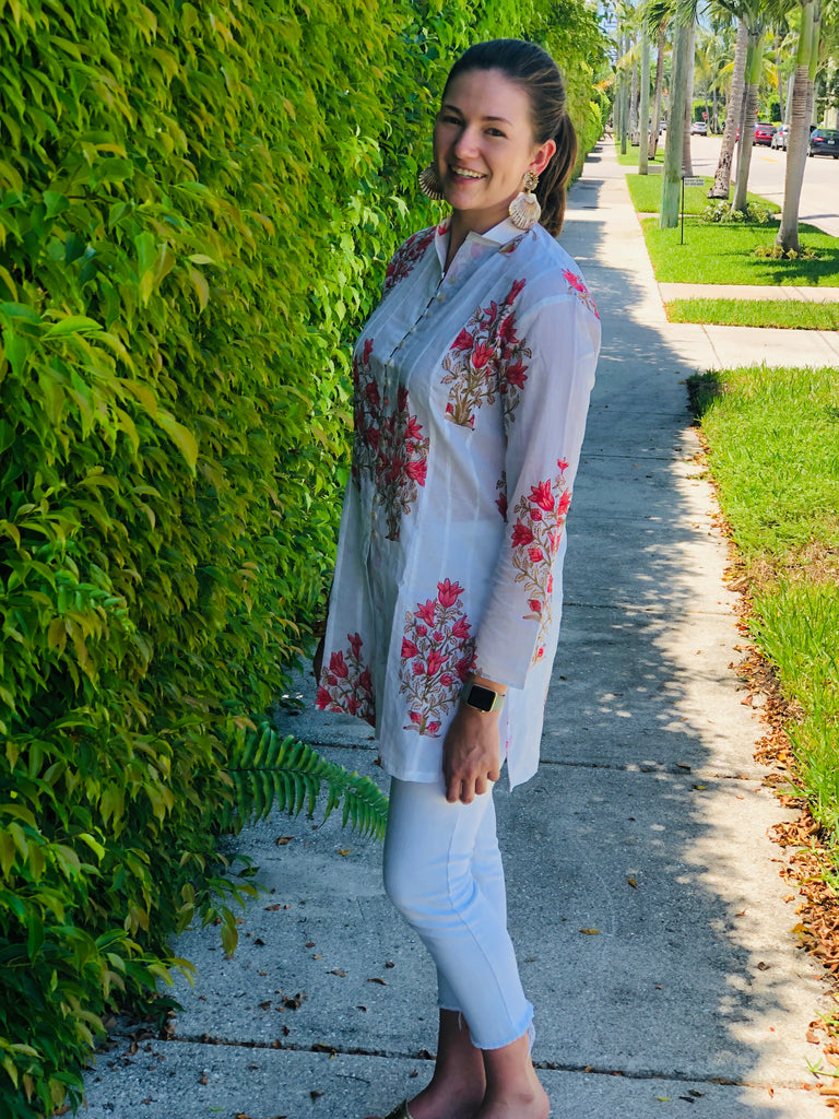 Red Tulips Palm Beach Tunic - The Kemble Shop