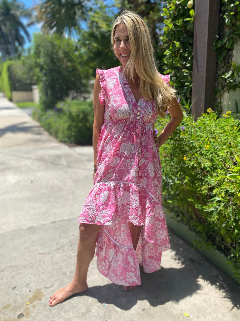 Deep Pink Emma Dress - The Kemble Shop