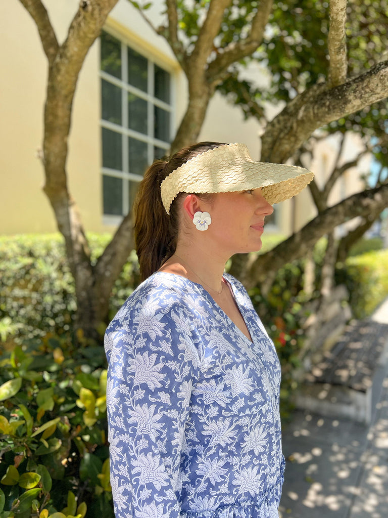 Peyton Blue & White Floral Dress - The Kemble Shop