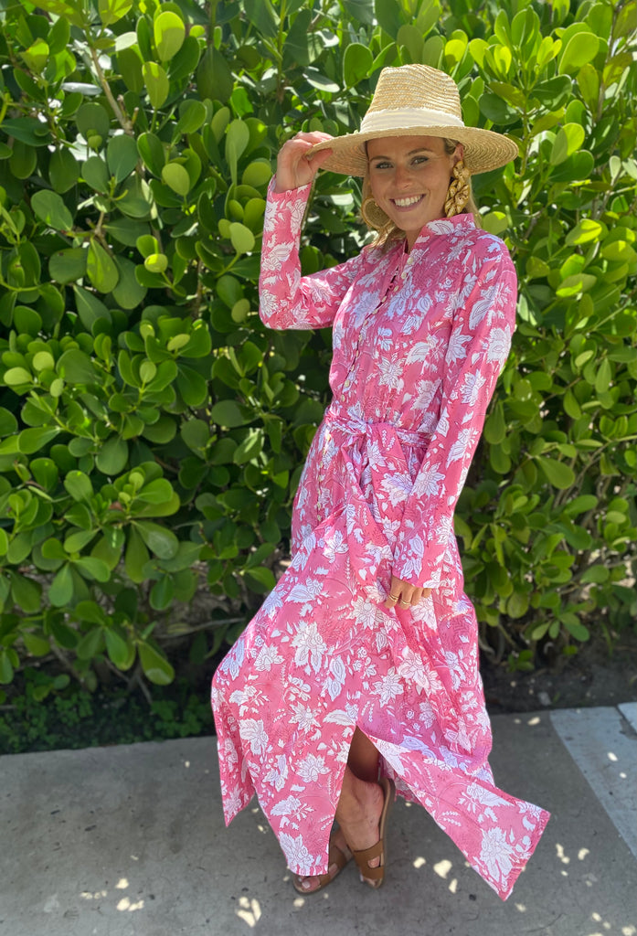 Deep Pink Palm Beach Tunic Dress - The Kemble Shop