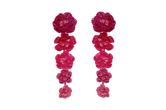 Rose Bush Flower Drop Earrings - The Kemble Shop