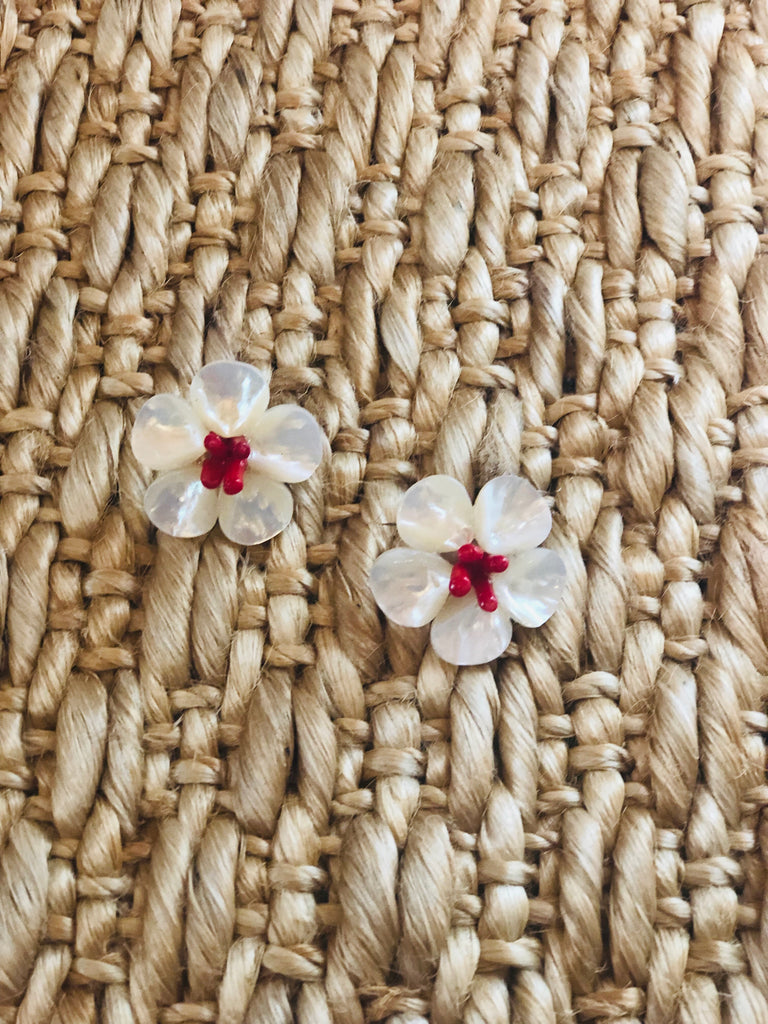 Polly Red Coral Earrings - The Kemble Shop