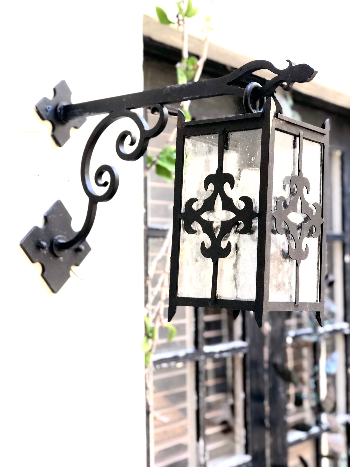 Pair of Murchamp Lantern Sconces w/Arm - The Kemble Shop