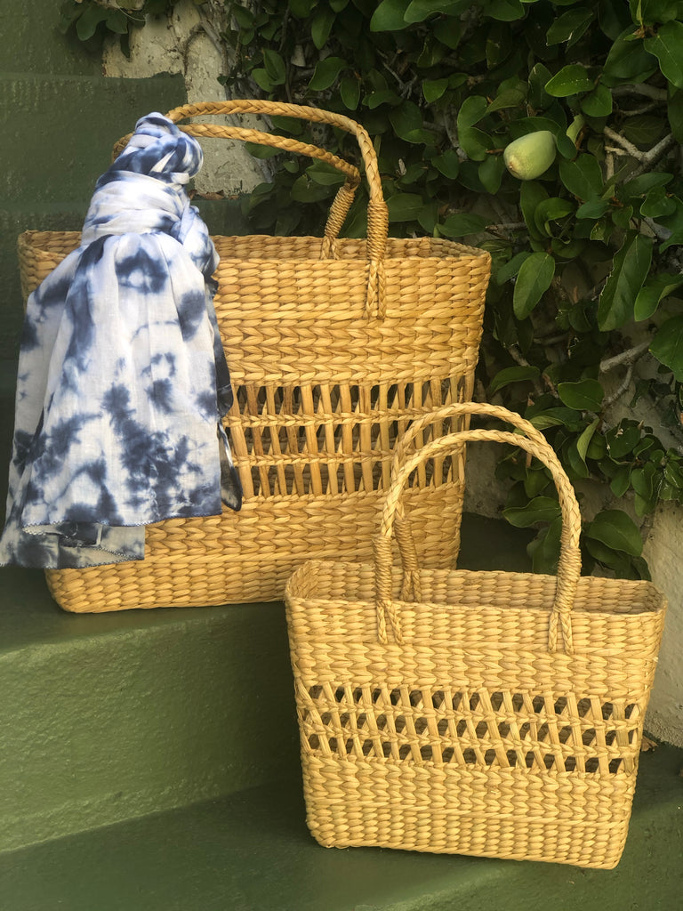 Natural Grass Woven Tote - Large - The Kemble Shop